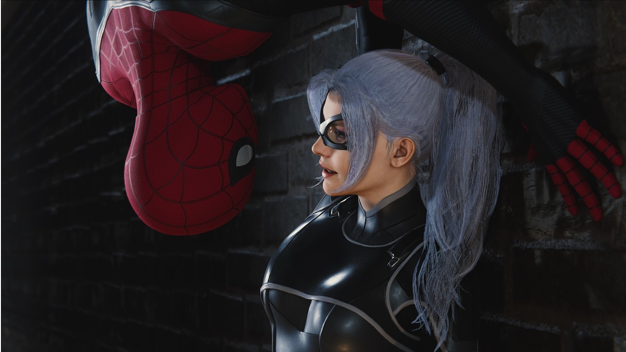 Spider-Man 2 PS5 Black Cat Boss Fight (2023) All Black Cat Cutscenes & Dr Strange 4K 60FPS