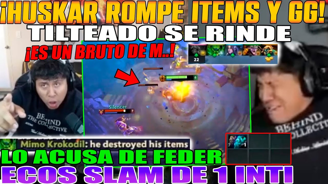 SU HUSKAR CARRY ROMPE SUS ITEMS Y GG! MACARIUS TILTEADO SE RINDE Y LO ACUSA D FEDER DESCARADO DOTA 2