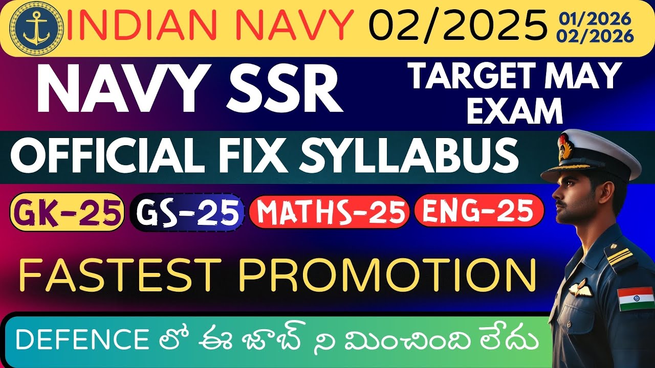 Navy SSR 2025 Complete New Syllabus|| Best Online course in Sainika app