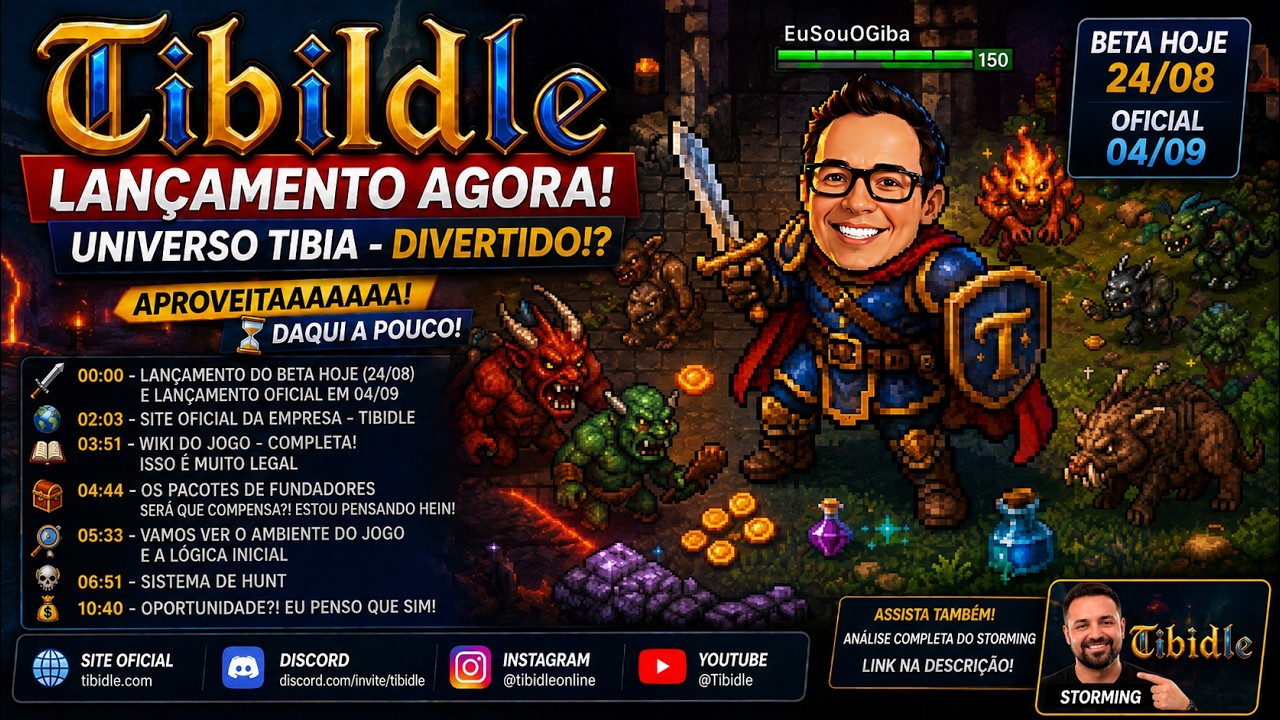 🔥 TibIdle LAN&Ccedil;OU AGORA! Open Beta do MMORPG Idle inspirado em Tibia &mdash; Vale a Pena?