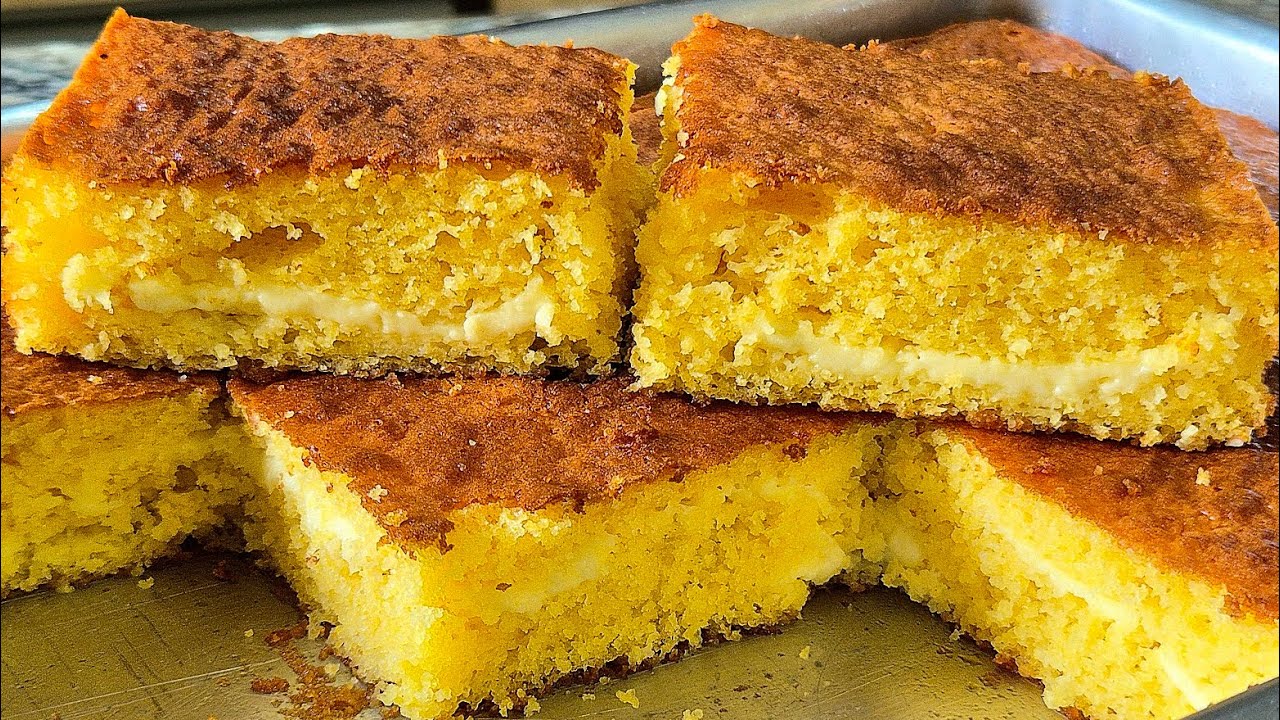 BOLO ou BROA de FUBÁ COM QUEIJO, uma das receitas MAIS GOSTOSAS que eu já fiz