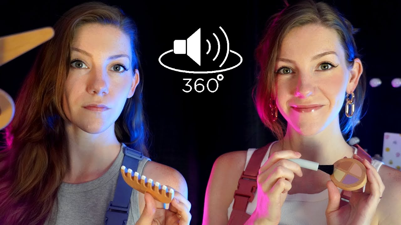 Twins ASMR Hairstylist & Makeup Artist Take Care of You | Personal Attention & Layered Sounds