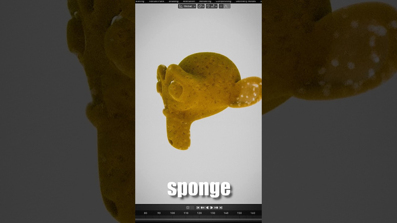 Procedural Sponge material in Blender #blender3d #blendertutorial #blender #material