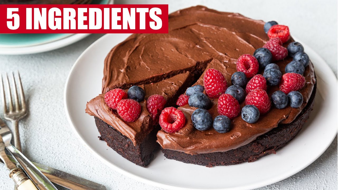 5 INGREDIENT CHOCOLATE CAKE | VEGAN LOCK DOWN DESSERT