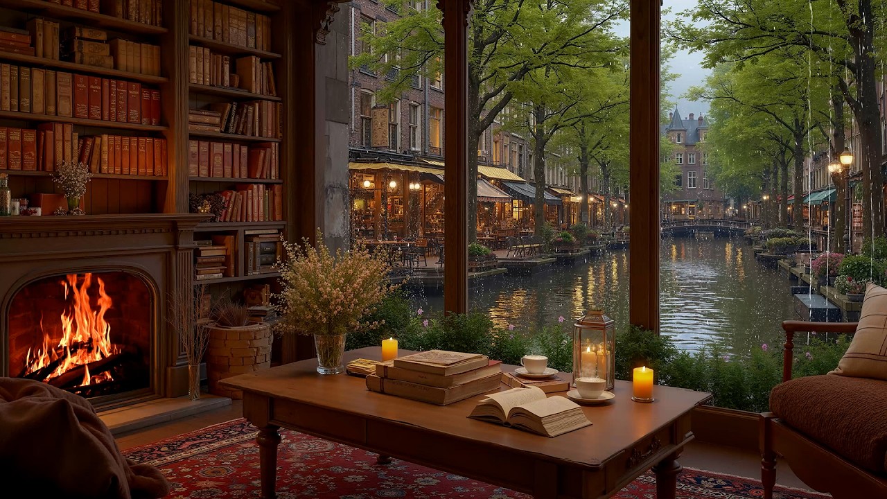 Spring Jazz & Gentle Rain | Relaxing March Melodies to Calm Your Mind