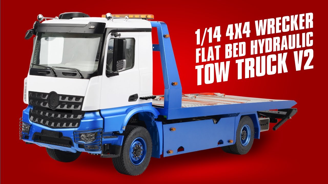 1/14 4x4 Wrecker Flat Bed Hydraulic Tow Truck V2 | Product Spotlight