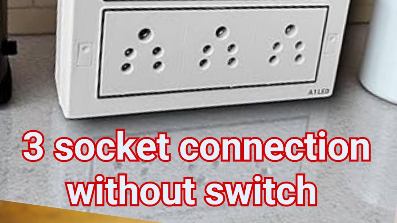 3 socket connection without switch. Bord wiring. board ko banana sikhen Tech month