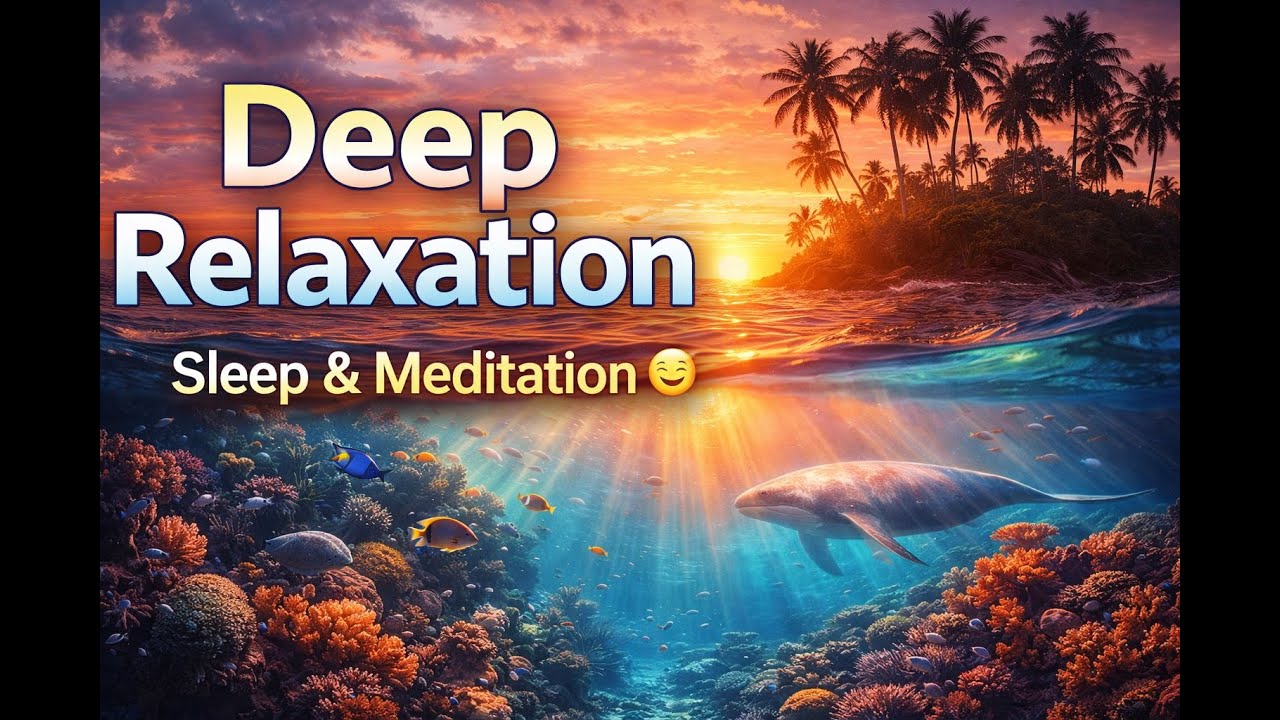 “Deep... Relaxation: Peaceful Underwater Sunset in Tropical Asian Islands 🌅🐠 | Sleep & Meditation”