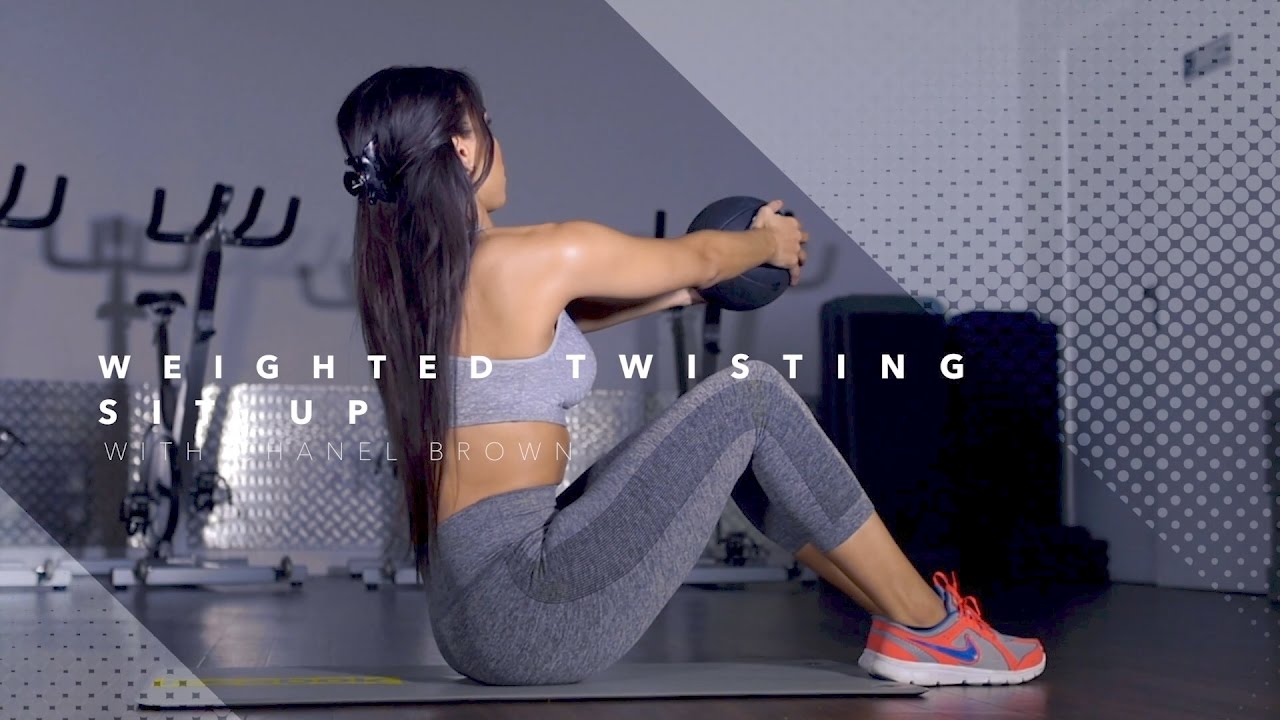 Weighted Twisting Sit Up | Chanel Coco Brown