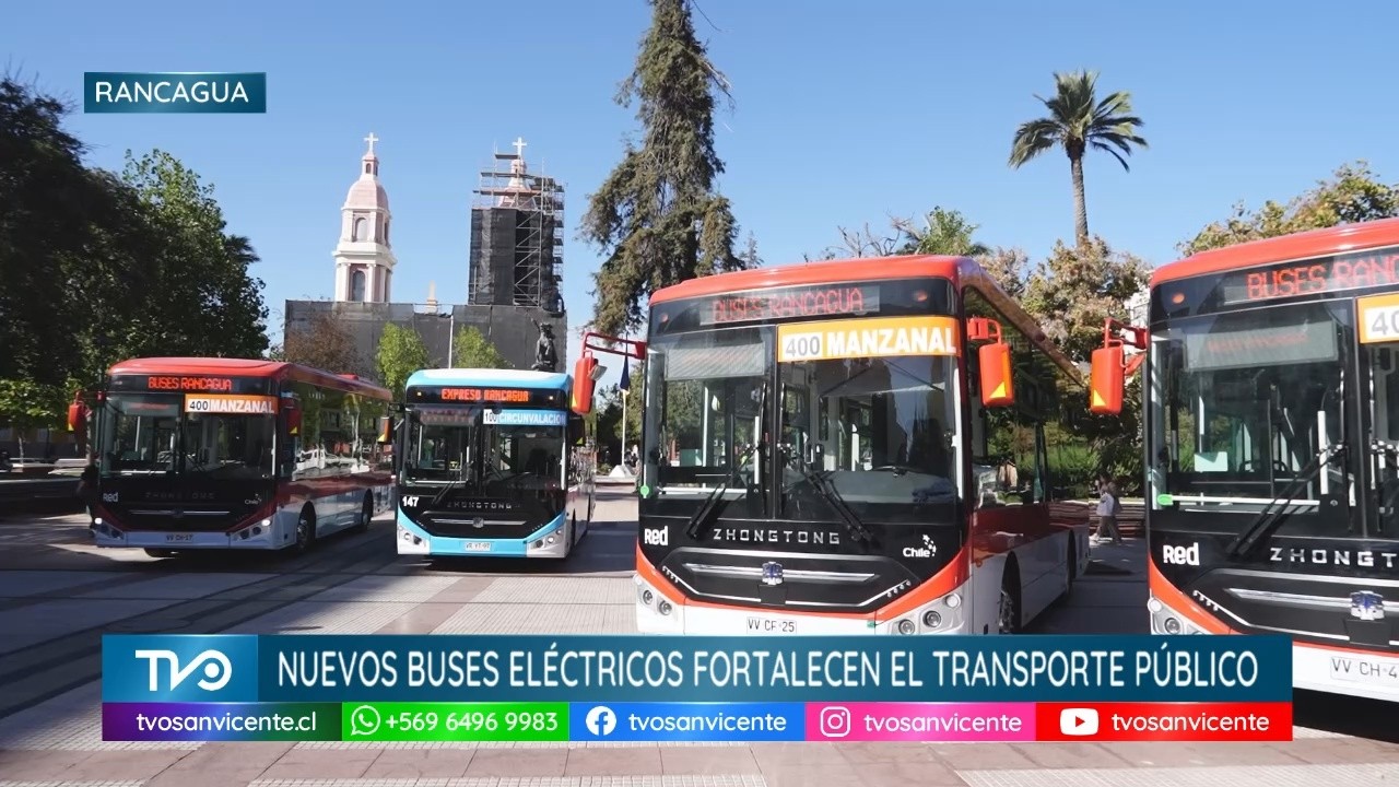 24 nuevos buses eléctricos llegan a fortalecer el transporte público en Rancagua