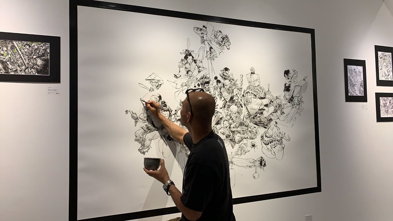 KimJungGi Live Drawing at Kiyoshi Gallery. Roppongi, Tokyo, Japan. #4