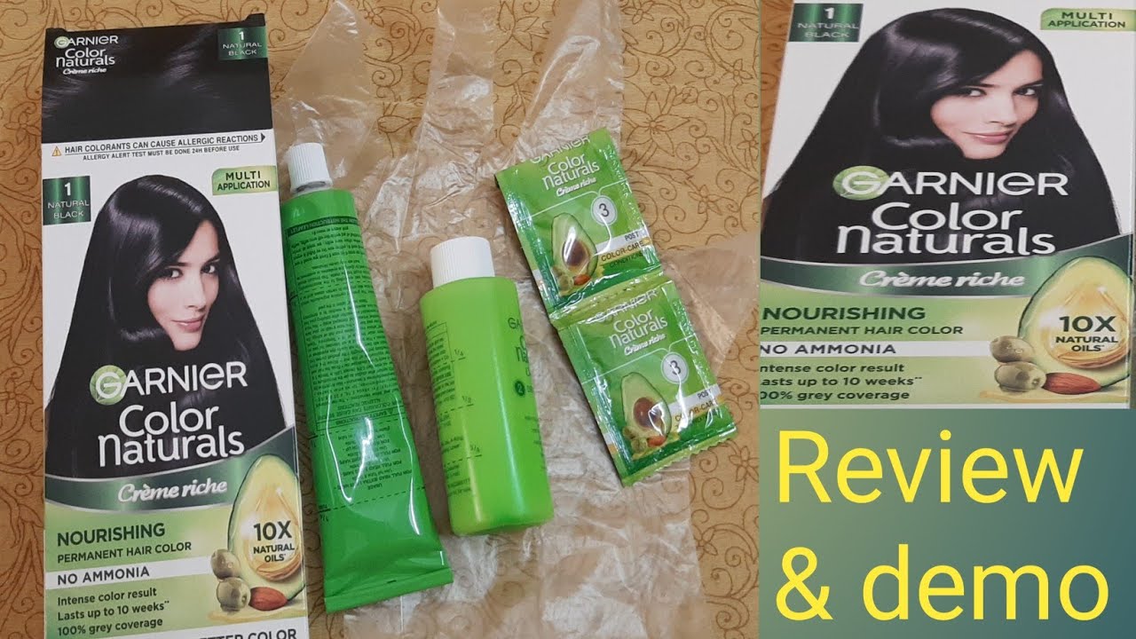 Garnier colour naturals cream rich hair colour review&demo|No ammonia better colour
