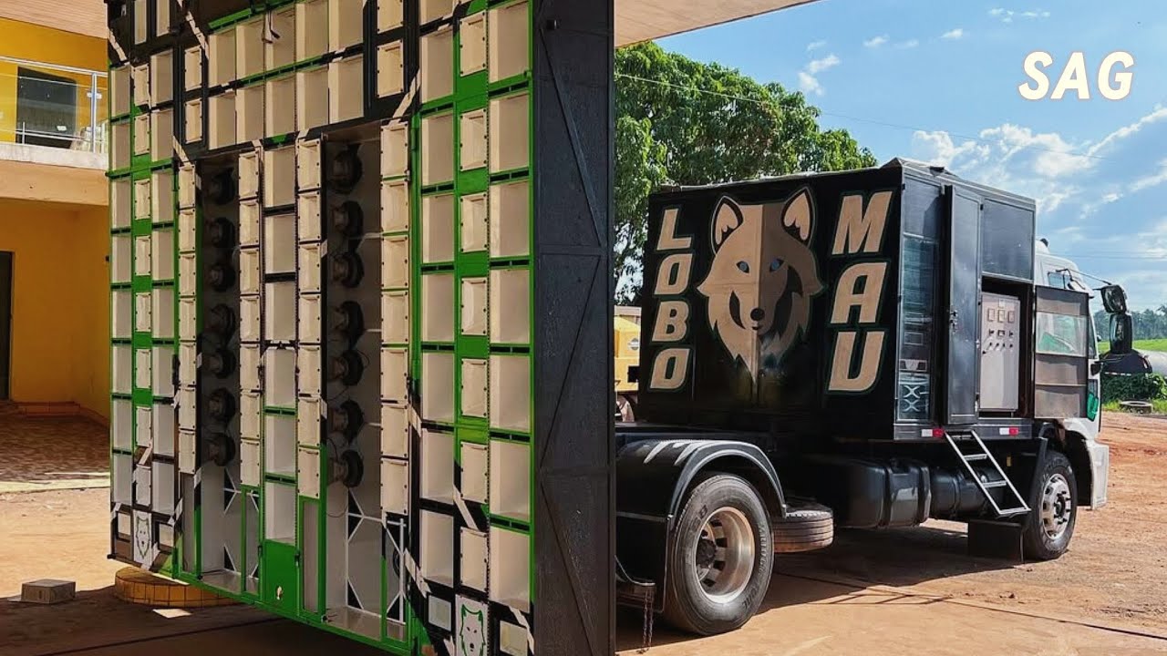Caminhão Lobo Mau tocando forte ! #somautomotivo #paredaodesom