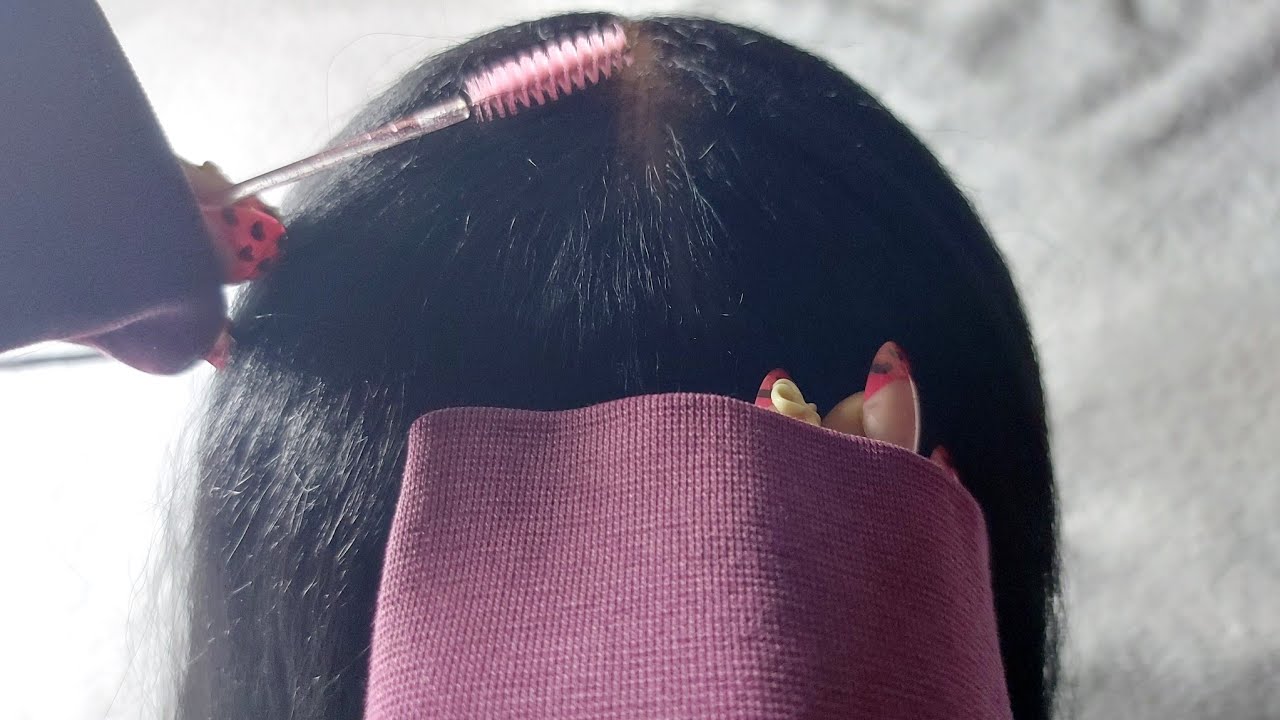 ASMR | Scalp Check With Nails & Spoolie Scratching 