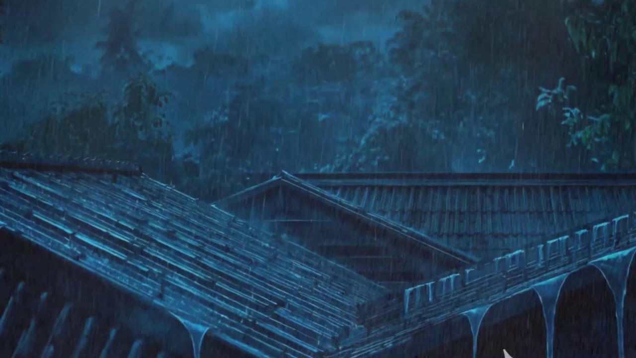 Sleep Well Instantly with Torrential Rain & Powerful Thunder on a Tin Roof of a Deserted Cabin #737