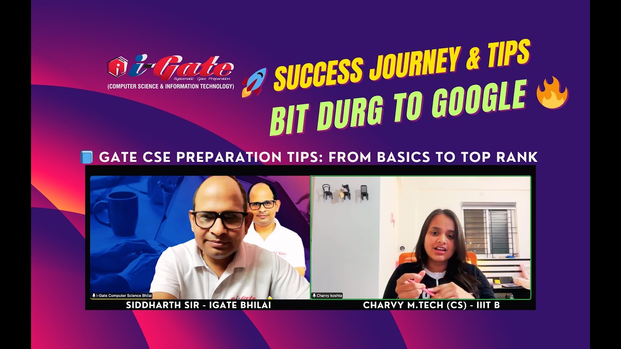 Career Guidance with Charvy, M.Tech(CS) @ IIITB | BIT DURG to Google | Success Journey & Tips | iGb