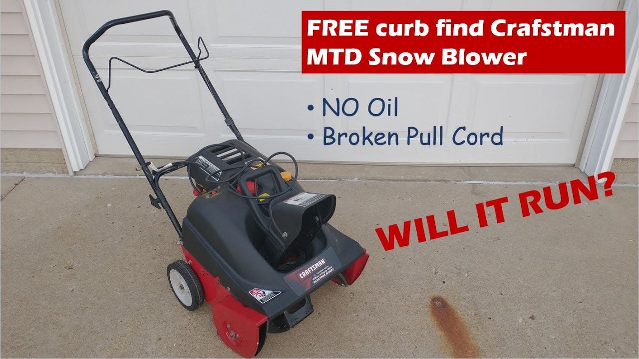 Craftsman MTD snow blower won't run: is it seized?