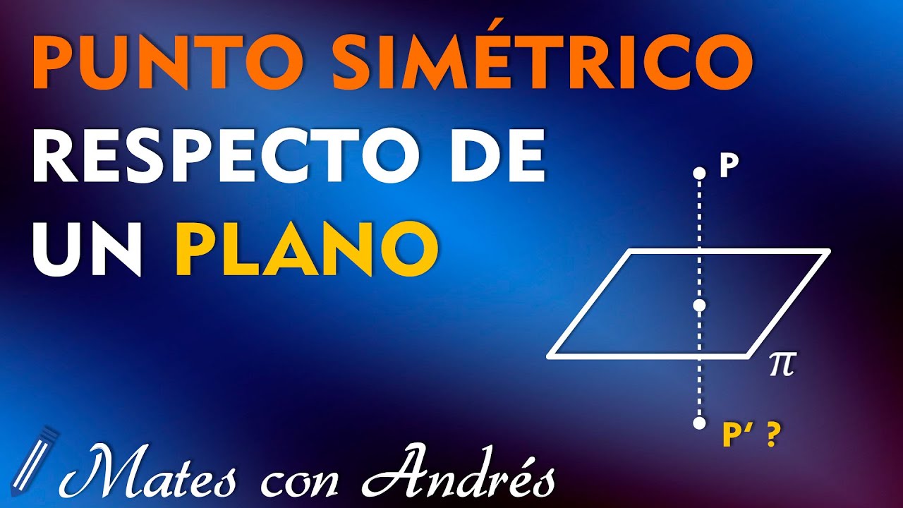 PUNTO SIMÉTRICO respecto de un PLANO | Geometría analítica 2º de bachillerato