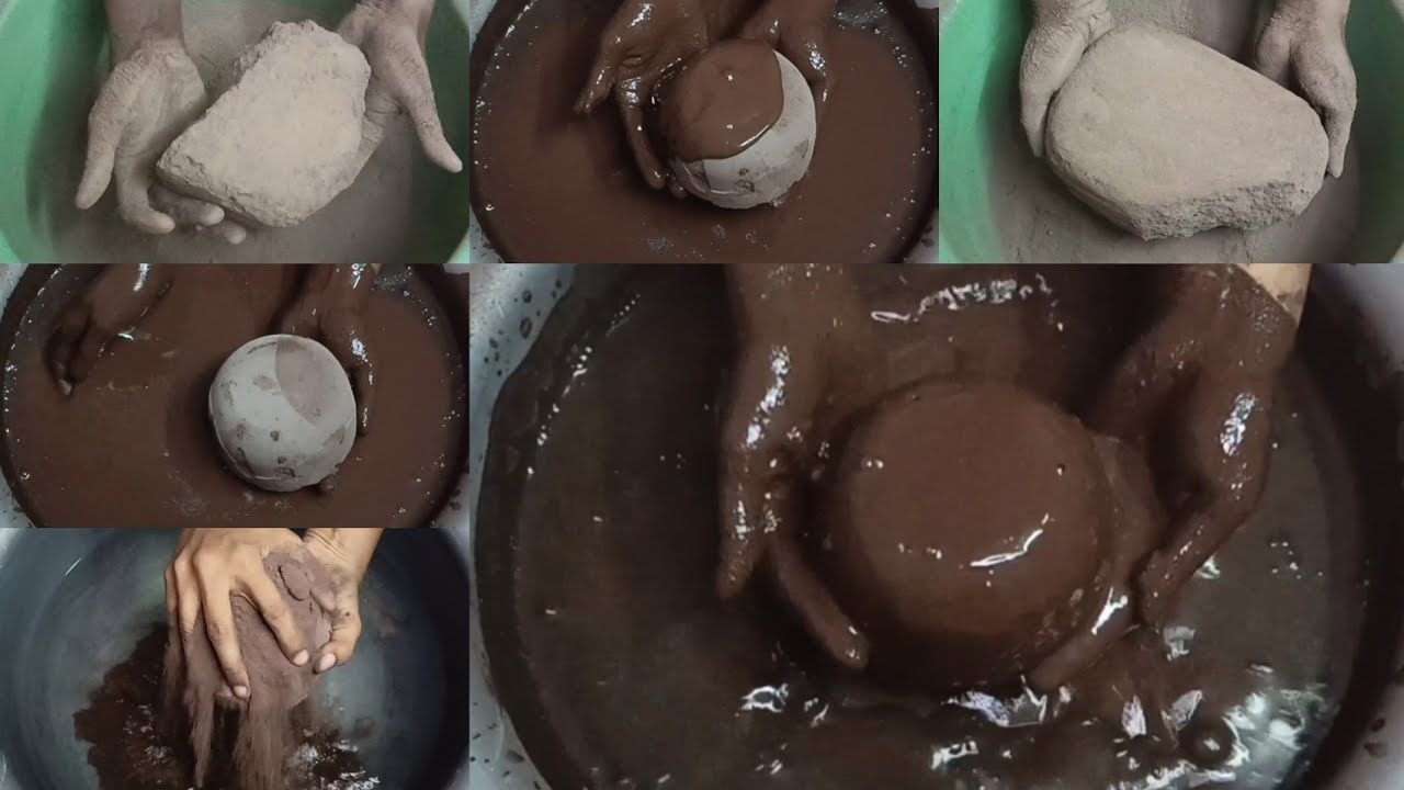 Extremely Soft & Dusty Chocolatey🤎Dirt Dry+💦 Crumbling & Dust Play+Paste Mixing/Playing ASMR