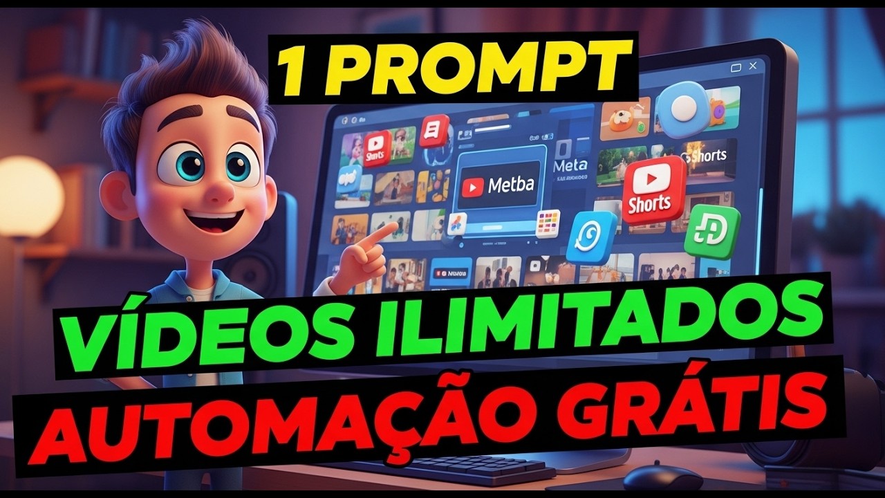 V&iacute;deos Curtos Autom&aacute;ticos em Massa - Gerador de Texto para V&iacute;deo 100% GRATUITO (2026)