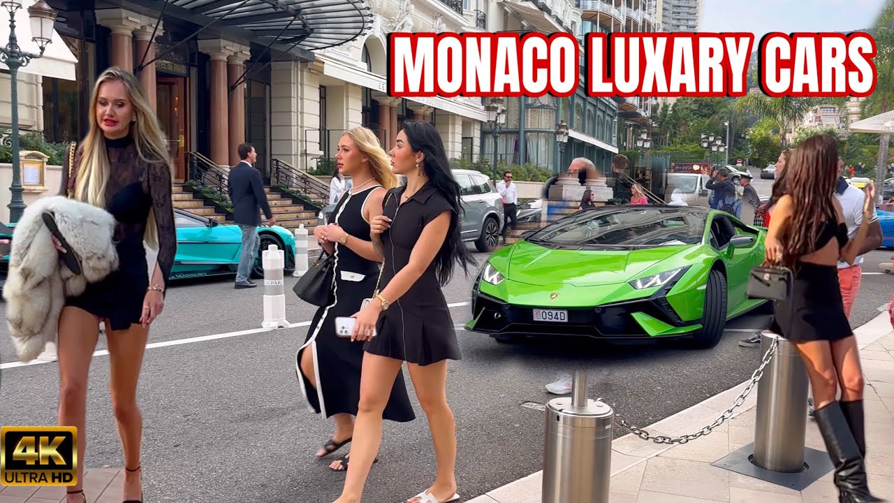 MONTE CARLO, Monaco 4K Evening & Day Walk Tour with Captions [4K/60fps] Day& Nightlife