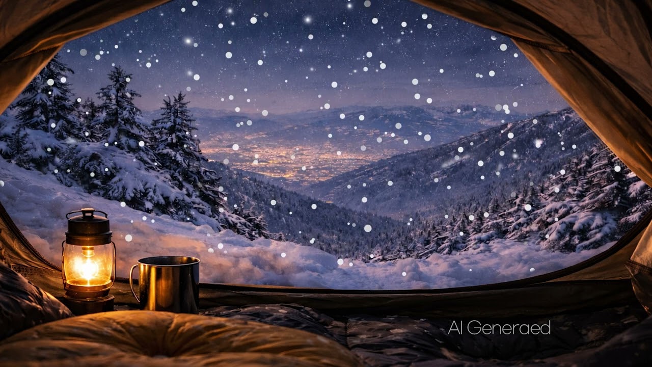 설산, 야경, 바이올린 BGM