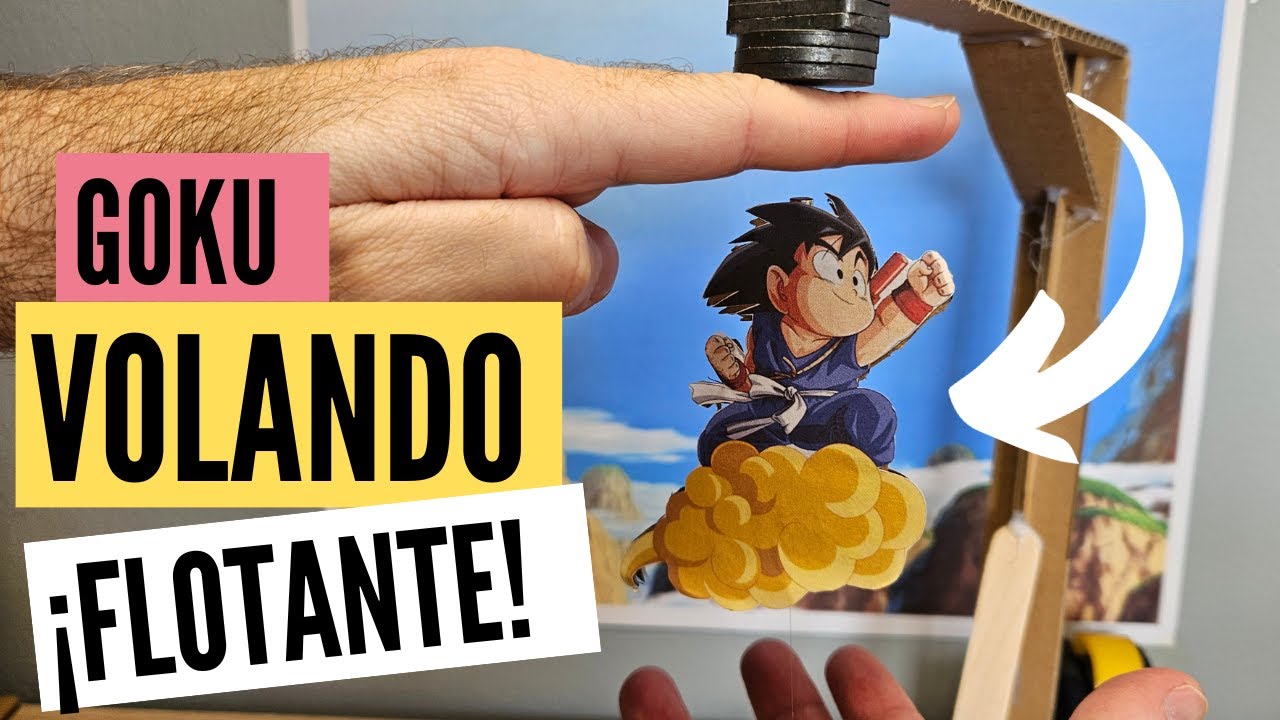 GOKU VOLADOR MANUALIDAD | LEVITACIÓN magnética CASERA | EXPERIMENTOS para NIÑOS