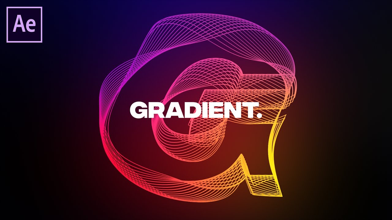 Gradient Typography Animation in After Effects Tutorial - Free Preset