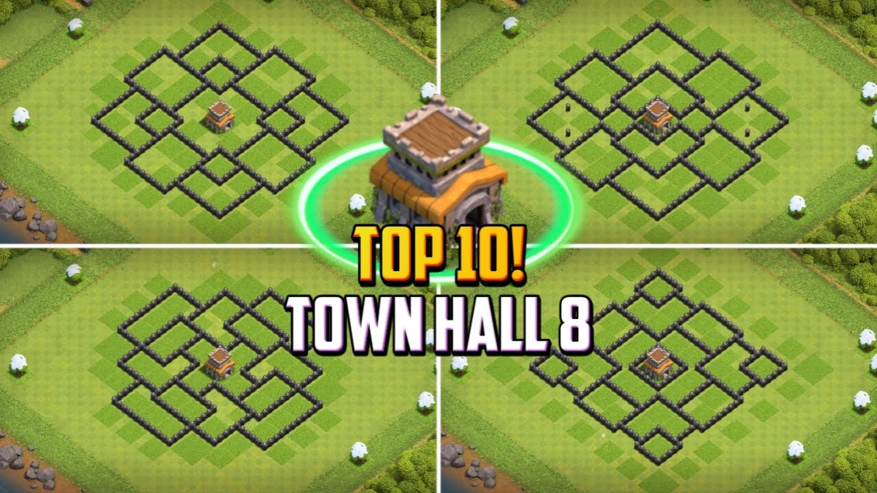 ТОП-10! Ратуша 8 (TH8) Гибридная/Фермерская база + Ссылка для копирования 2024 | Clash of Clans