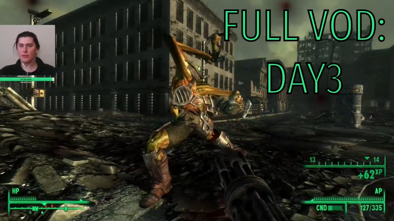 Fallout: 3 FULL VOD - Canterbury to Down Town; I Run These Wastes! Day 4