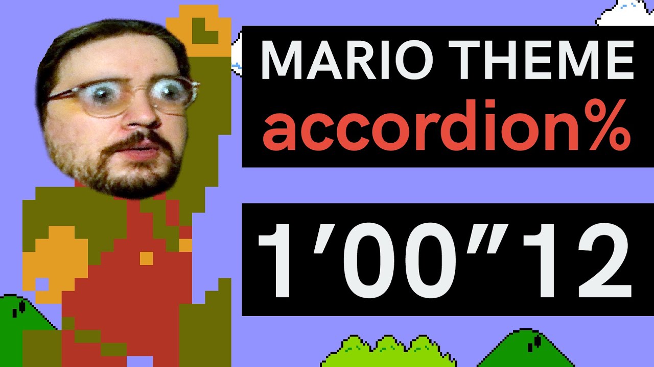 Super Mario theme (accordion%) by Jackson Parodi - 1'00