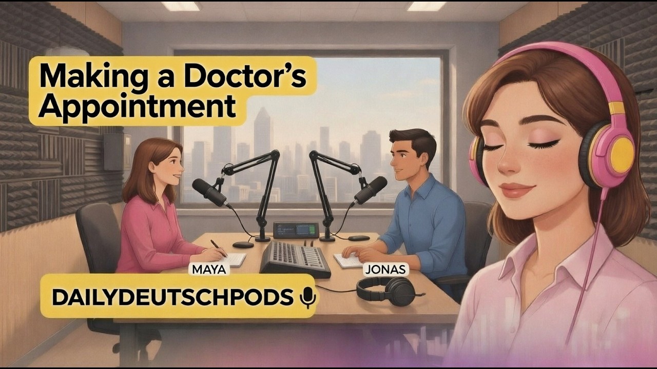 Learn German: Doctor's Appointment Dialogue (A2-B1) 🏥 German Conversation Practice for Beginners