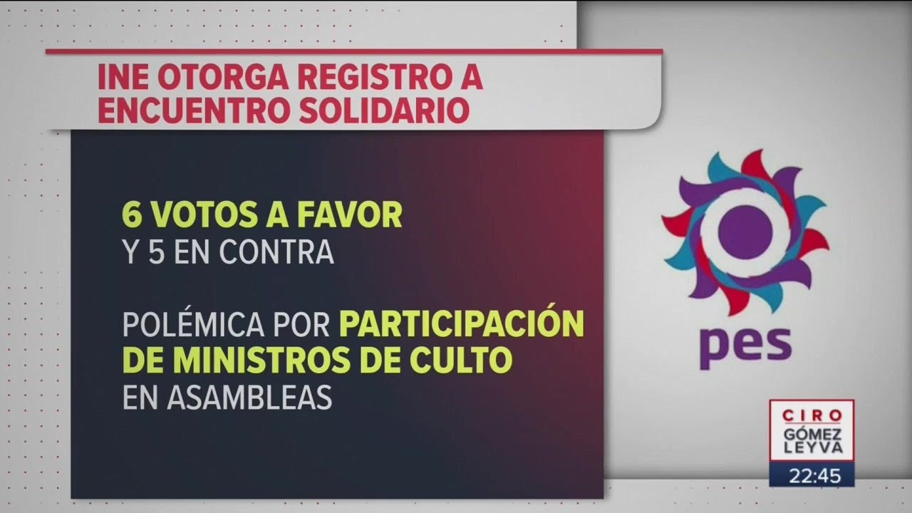 Partido Encuentro Solidario logra su registro en el INE | Noticias con Ciro Gómez Leyva