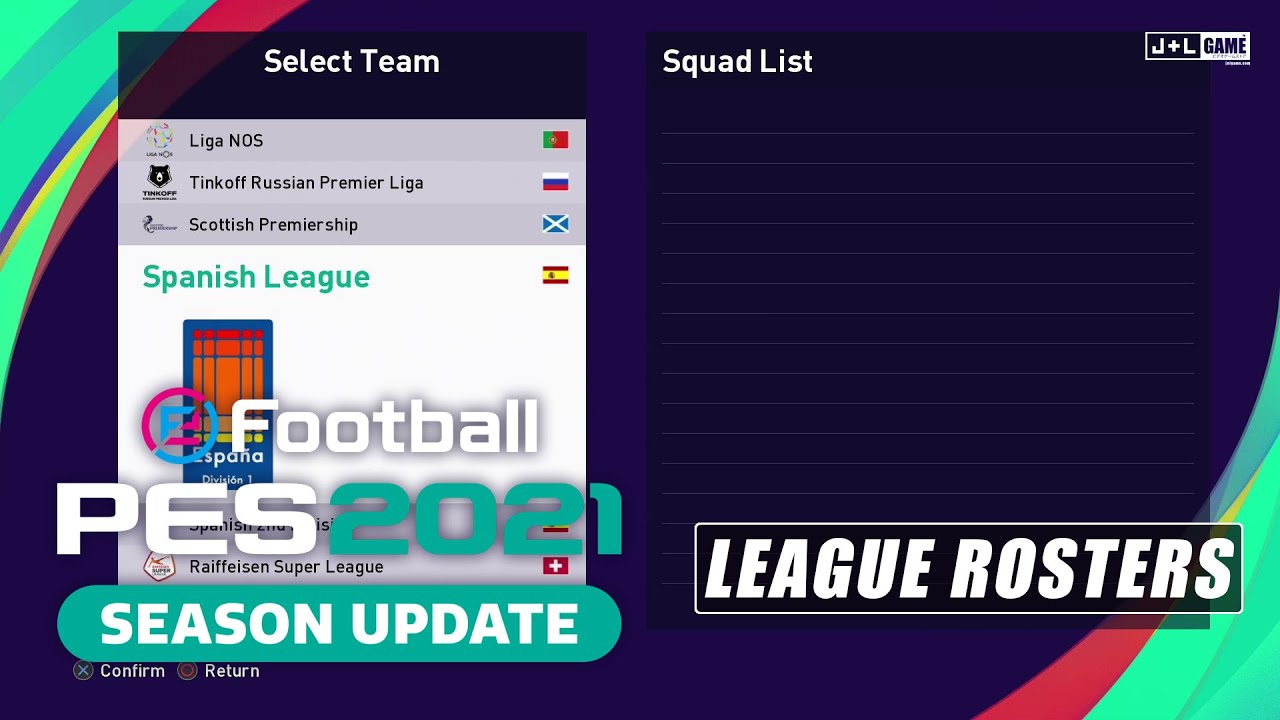 PES 2021 Spanish League League Rosters