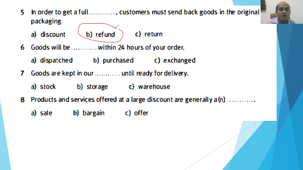 Unit 3: Selling (Vocab)