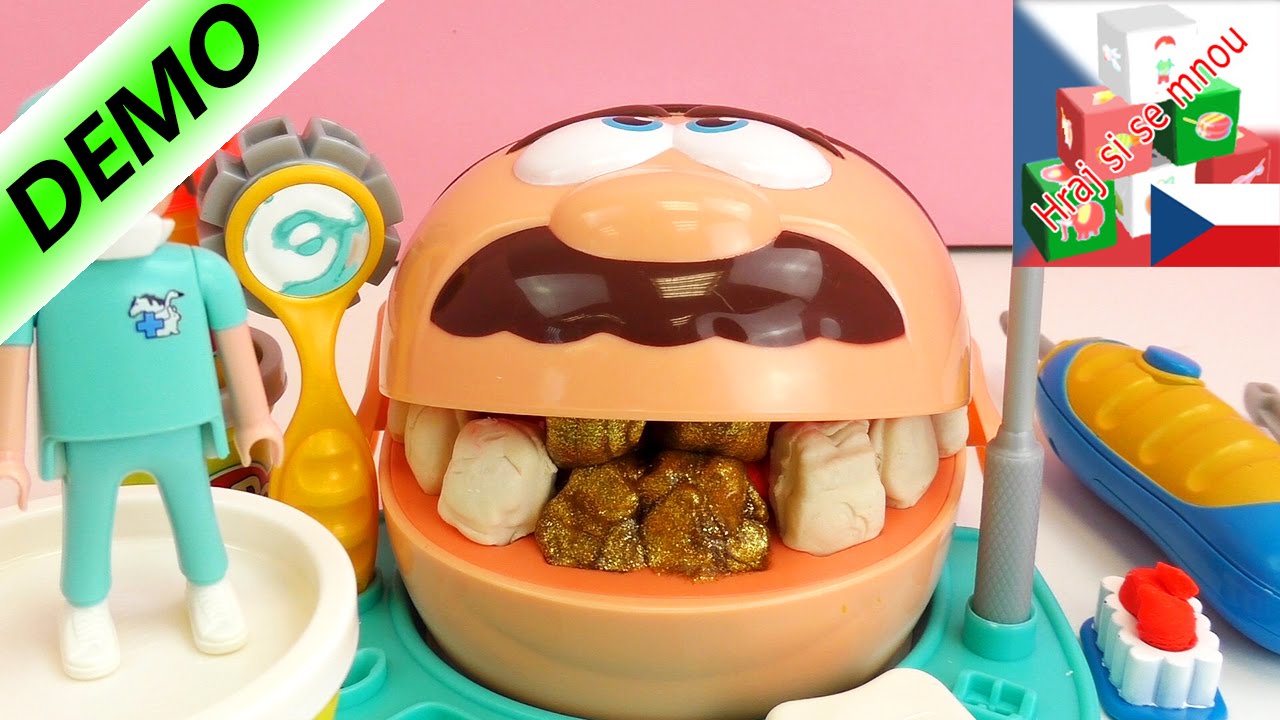 Play Doh Dr Viklzoubek se zlatými zuby z inteligentní plastelíny