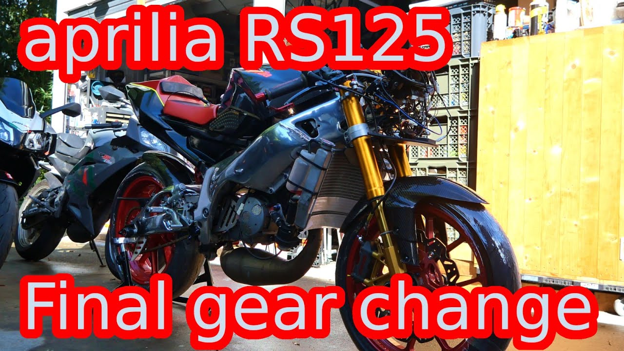 aprilia RS125 Final gear change