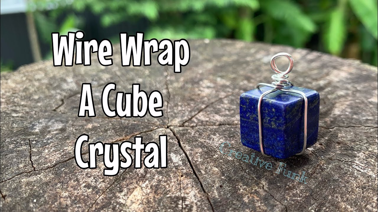 How to wire wrap a cube shaped crystal - simple tutorial 🧊