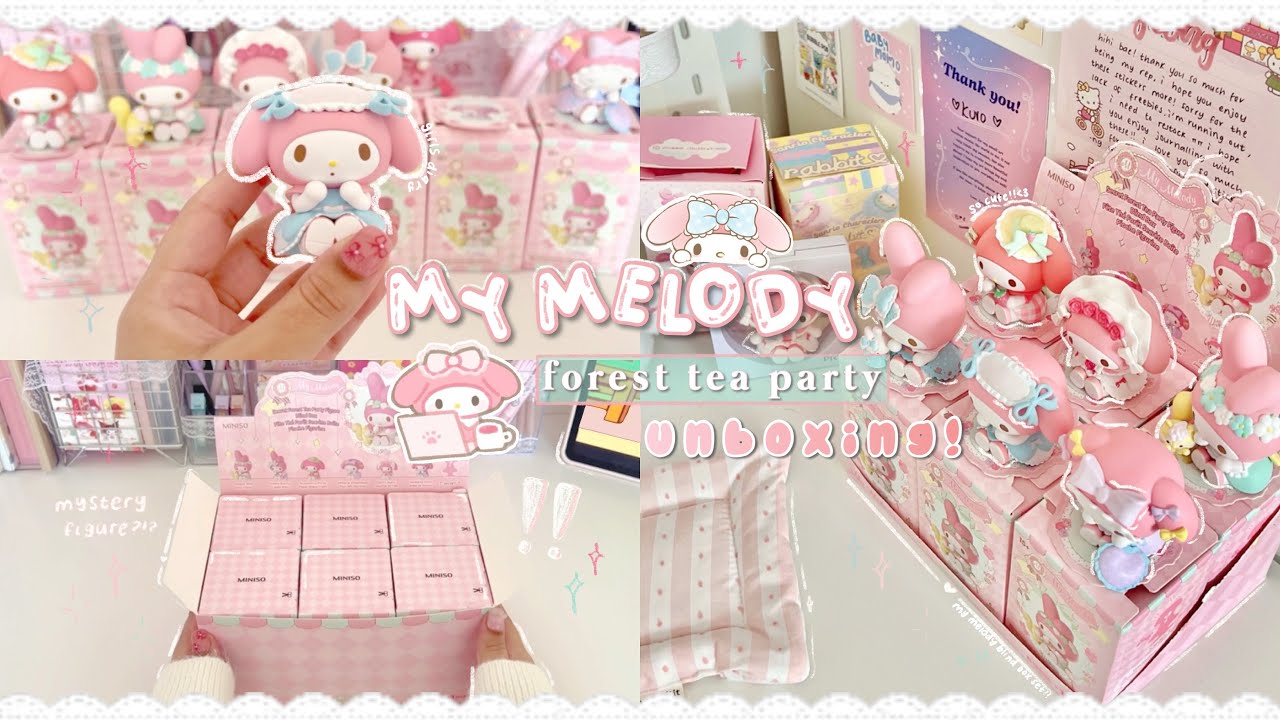 my melody forest tea party unboxing! ☕️💕my first COMPLETED set! ⋆. 𐙚 ˚