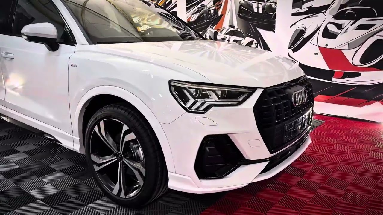 Audi Q3 w całości oklejone bezbarwną folią ochronną FullBodyPPF - Shine Factory Warszawa
