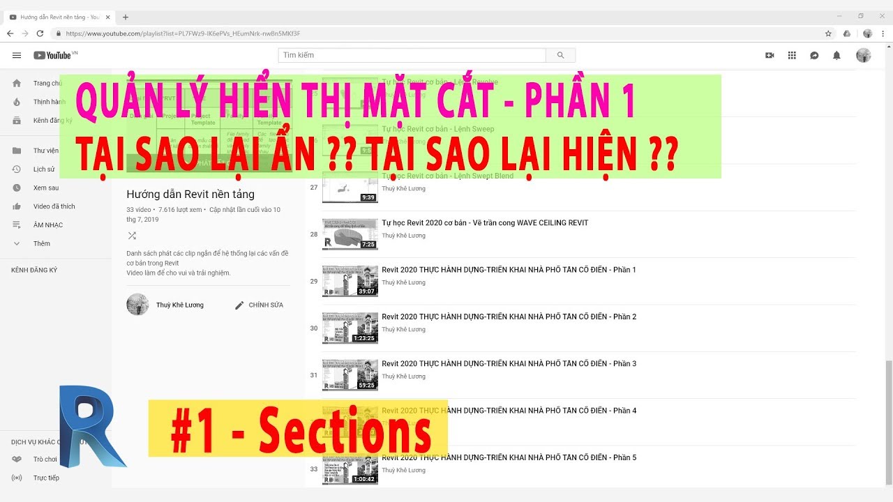 REVIT Triển Khai - Quản Lý Hiển Thị Mặt Cắt  - Phần 1