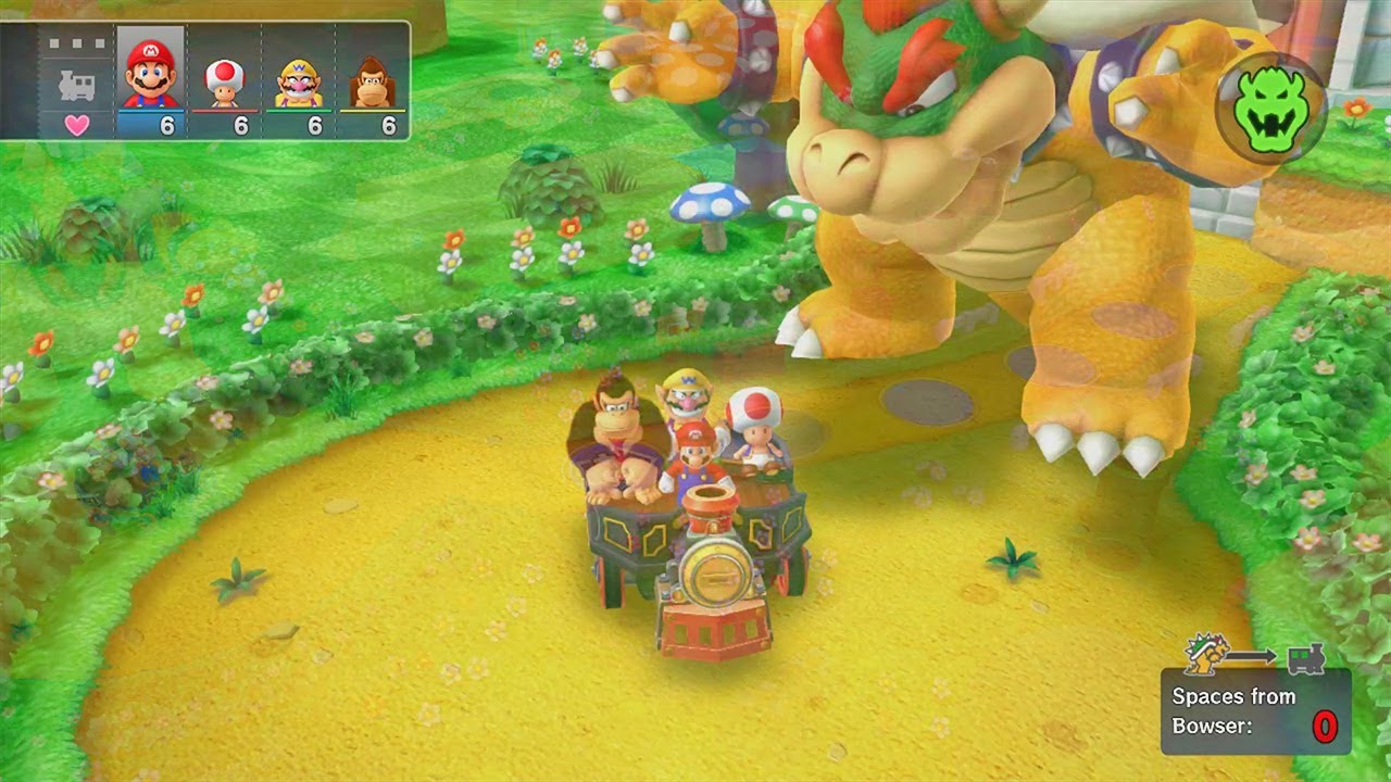 Mario Party 10 - Mario vs Toad vs Wario vs Donkey Kong vs Bowser - Mushroom Park