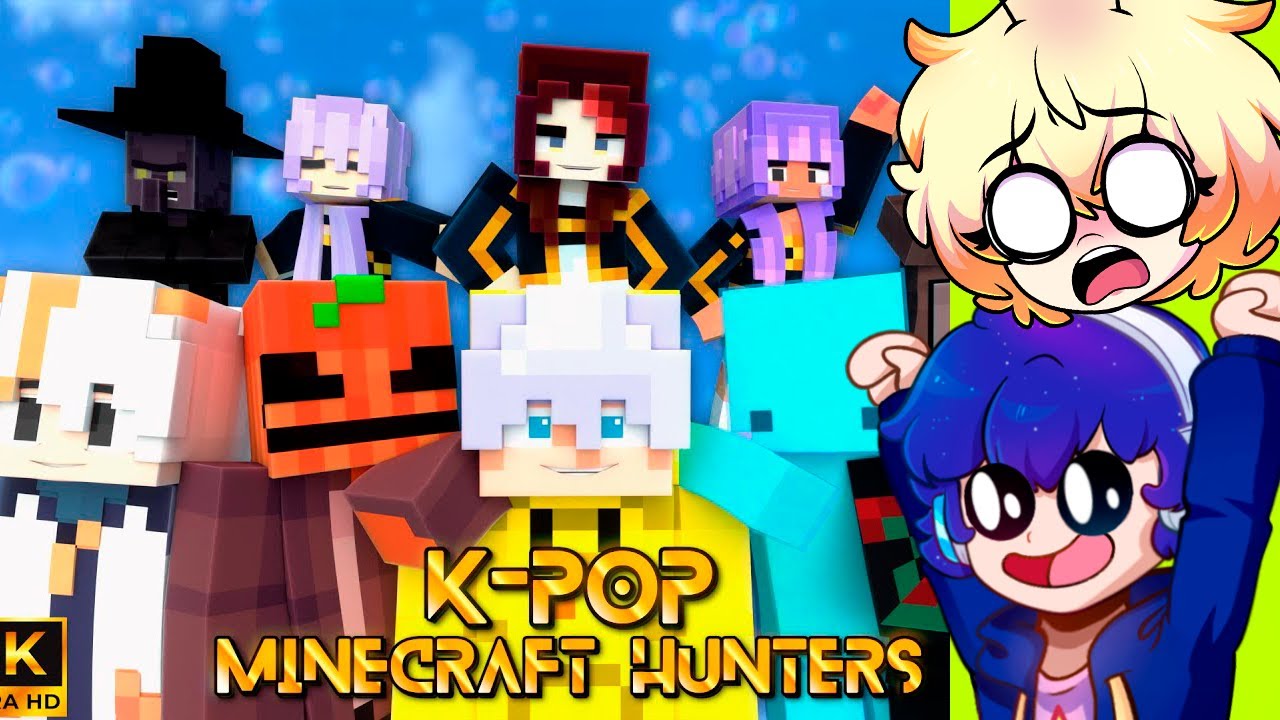 ¡Galaxito y Mero REACCIONAN a K-POP MINECRAFT HUNTERS 🎬 Película Animada de Minecraft de ELO YT! 🎤