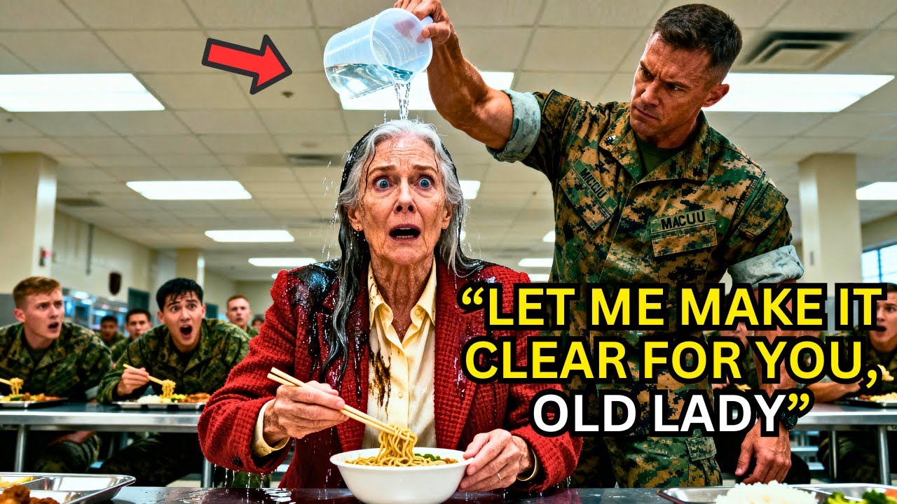 A US Marine Dumps Water on the Old Woman — Unaware She Was a Legendary Combat Veteran