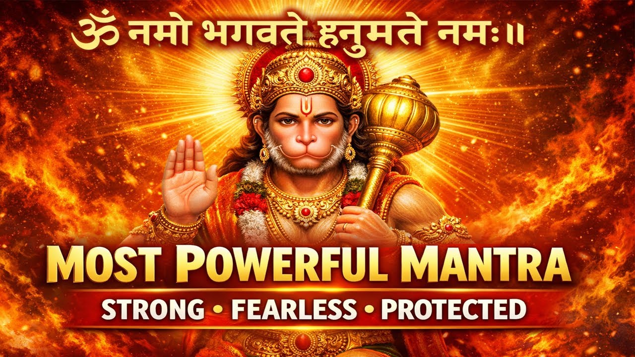 Om Namo Bhagavate Hanumate Namah | Powerful Lord Hanuman Mantra | Remove Fear & Negativity