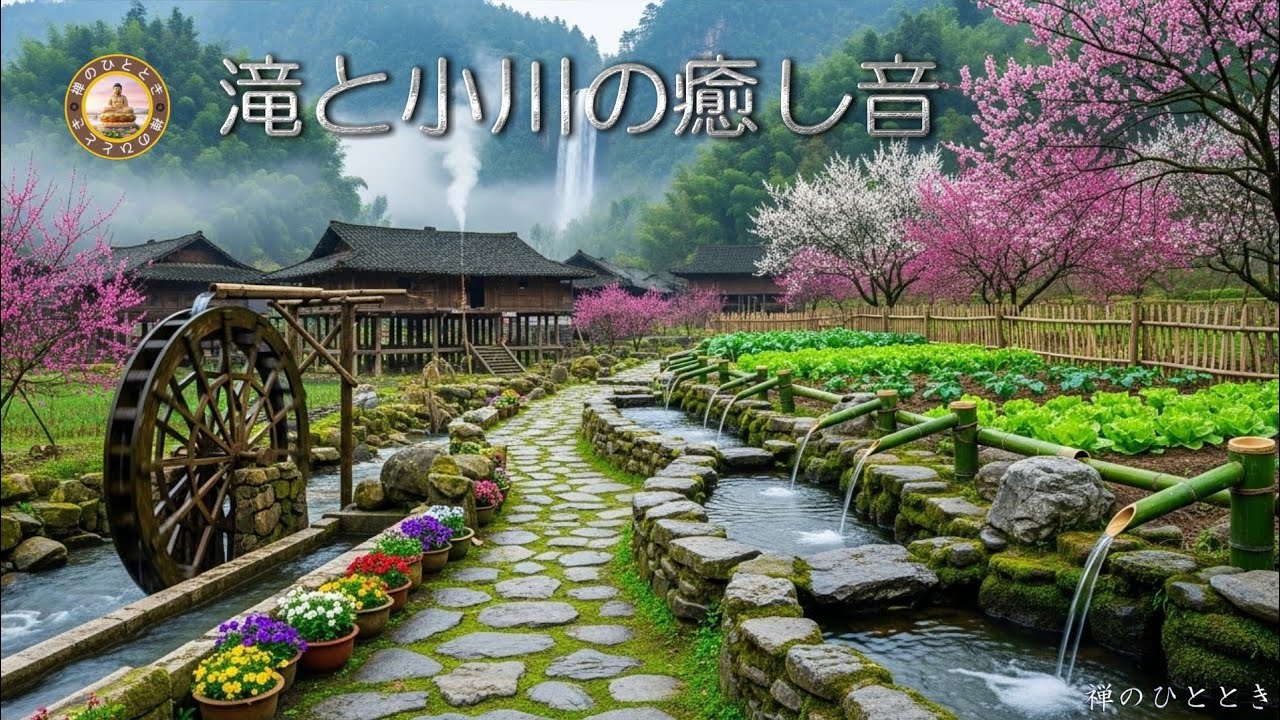 静かな日本の里山｜滝と小川の音で深い眠りへ・禅リラクゼーションBGM