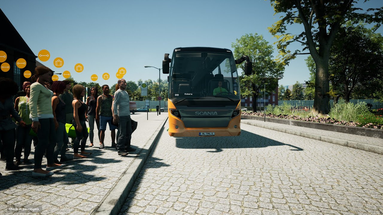 Fernbus Simulator Scania Touring 121 FLENSBURG - ESBERG Gameplay
