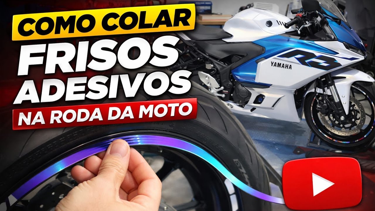 Como colar frisos adesivos na roda da sua moto - Passo a Passo - Mecanicando