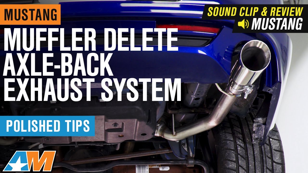 2011-2014 Mustang GT Muffler Delete Axle-Back Exhaust System; Polished Tips Sound Clip & Review
