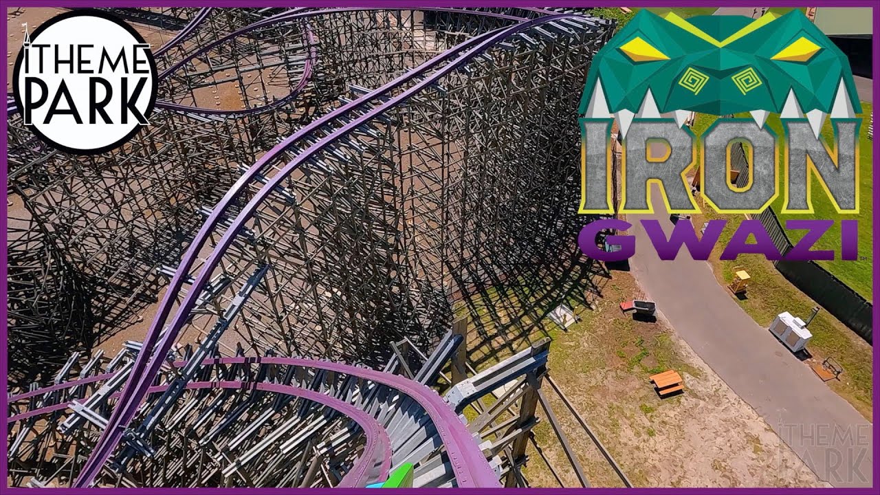 Iron Gwazi in SLOW MOTION |  New RMC Tallest Fastest and Steepest Roller Coaster 4K 120fps